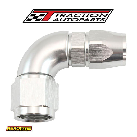 Stepped 90 Degree End -8 Hose To -10 an Reducer Hose End Silvteflon Af 573-08-10 ds