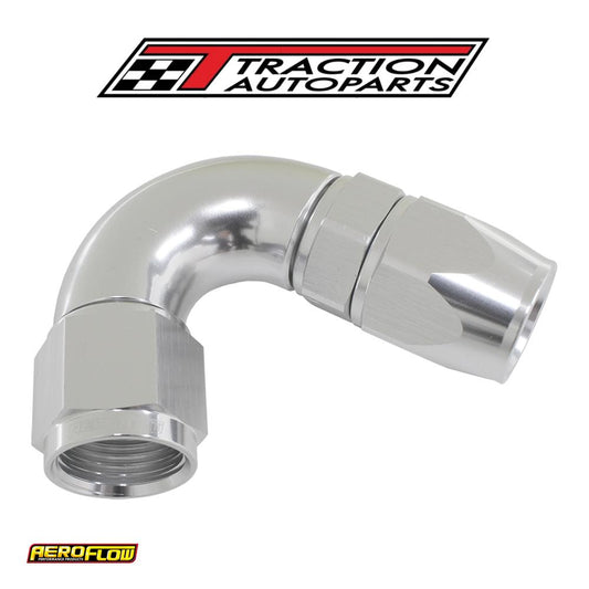 120 Deg -10 an Full Flow Teflonhose End Silver 1 Piece Fullfl