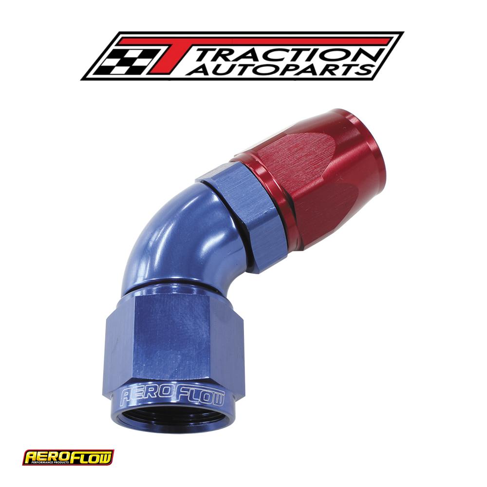 60 Deg -6 an Full Flow Teflon Hose End Blue 1 Piece Fullflow