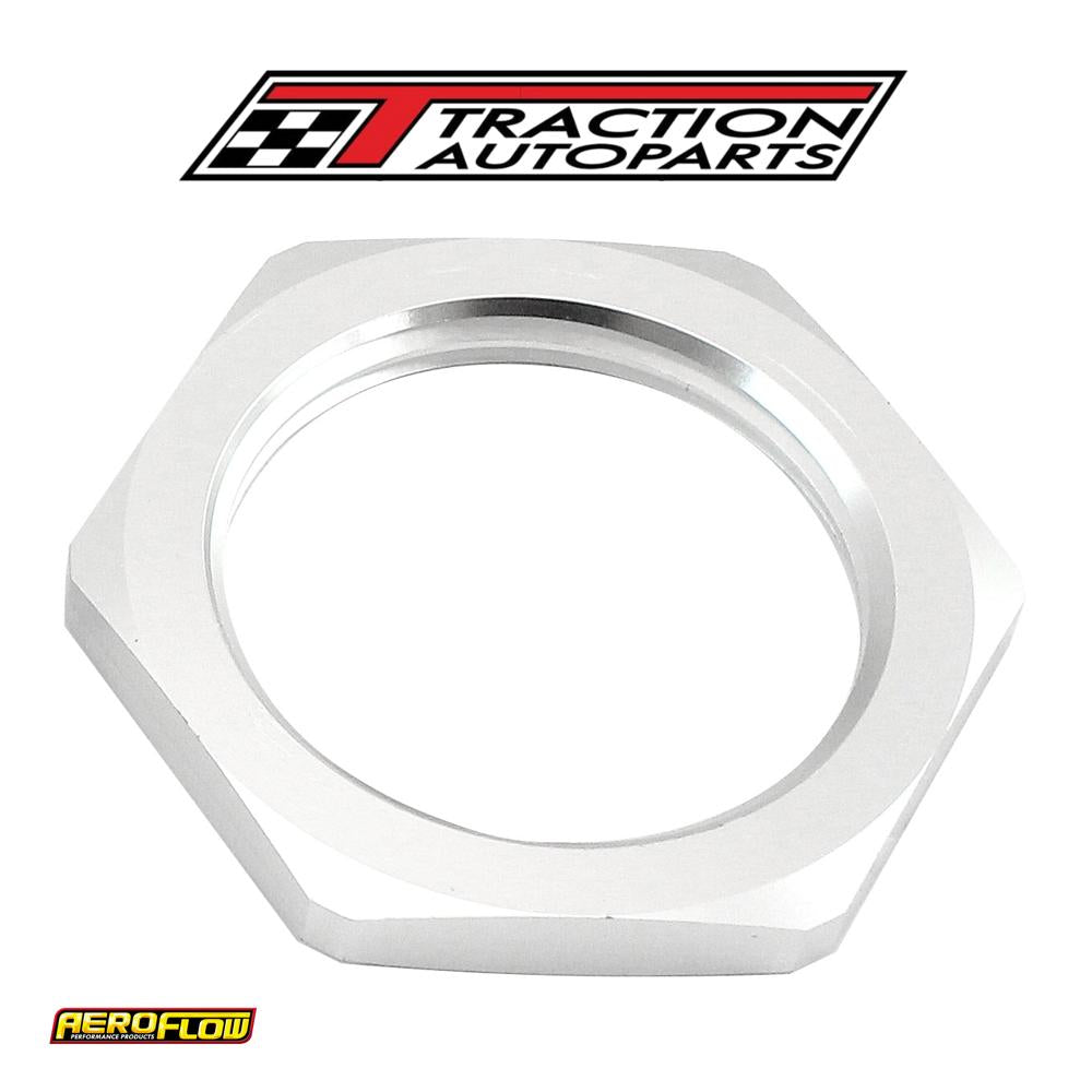 Replacement -6 an Jam Nut Full Flow Bulkhead Silver Half Nut