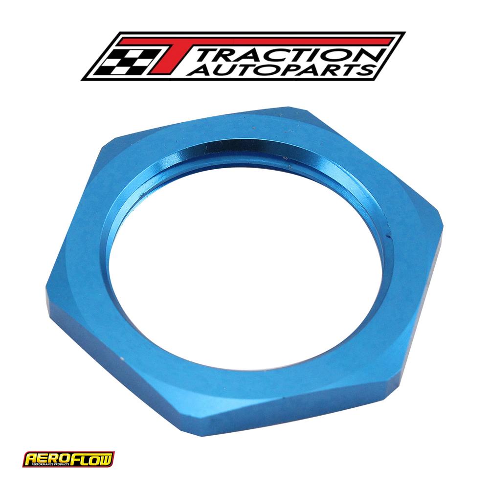 Replacement -8 an Jam Nut Full Flow Bulkhead Blue Half Nut