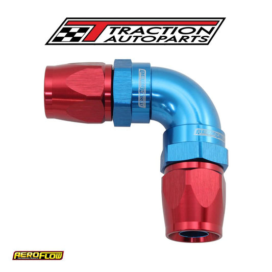 90 Deg -16 an To -16 an Teflon Full Flow Hose Ends Blue Ptfe