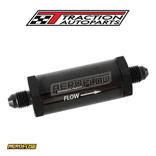 -4 an Turbo Inline Oil Filter Black 30 Micron Washable