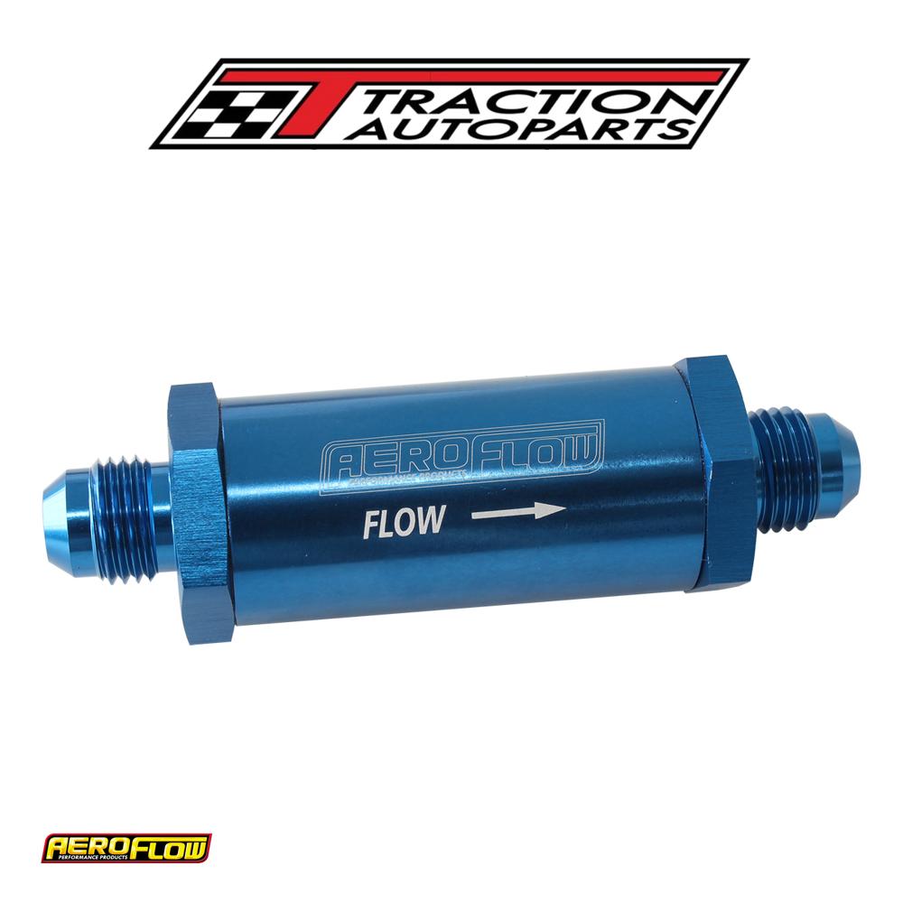 -6 an Turbo Inline Oil Filter Blue 30 Micron Washable