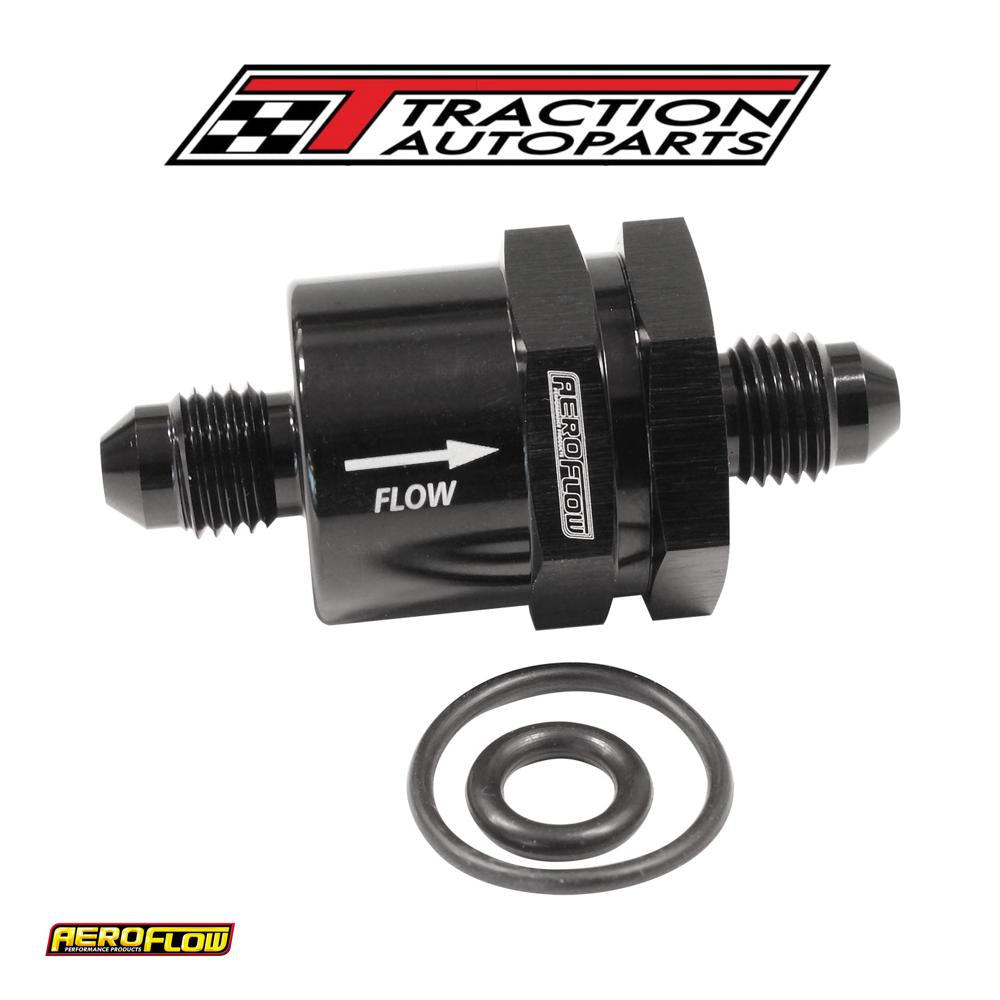 Check Valve Inline -4 an Black / One Way Valve