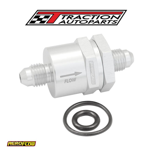 Check Valve Inline -4 an Silver / One Way Valve