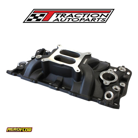 Sbc Street Intake Manifold Dual Plane Chev 350 Black