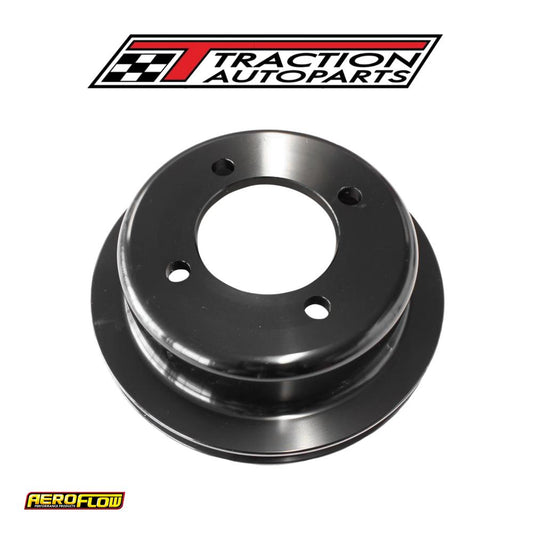 Billet Crank V Pulley 4 Bolt Black Suit 302 351 c Ford