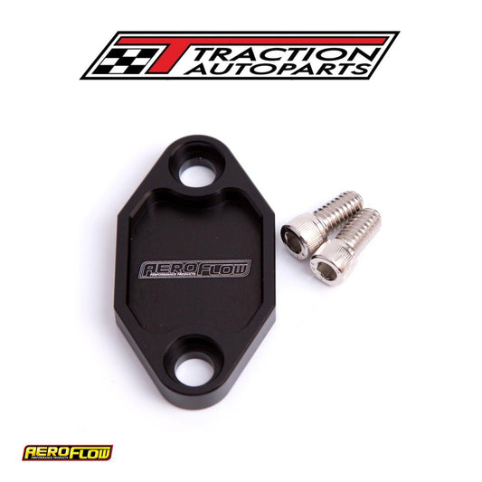Billet Fuel Pump Block Off Plate Black Suits Holden 308