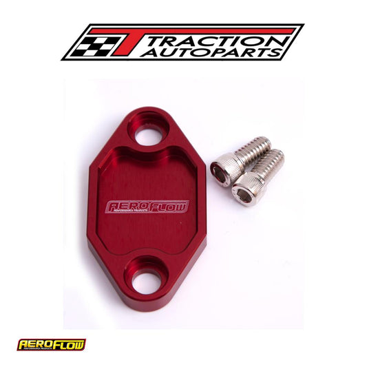 Billet Fuel Pump Block Off Plate Red Suits Holden 308