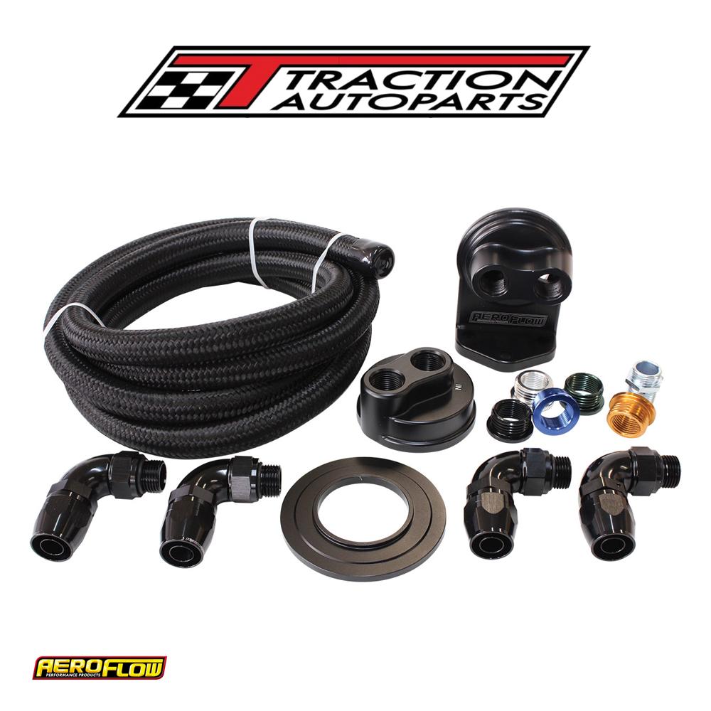 Billet Oil Filter Remote Mountkit Single Filter Kit -10 Hoseaf 64-2042