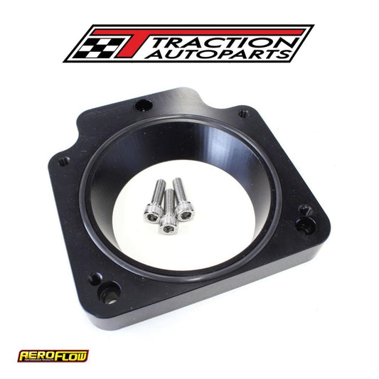 Ls Throttle Body Adapter Black 4-bolt Tb To 3-bolt Manifold