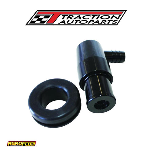 Billet Pcv Valve Suits 1-1/4" Holes In Cover 3/8" Male Barb