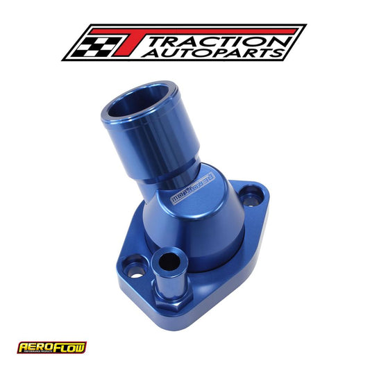 Ford Sb Windsor 45 Deg Swivel Blue Thermostat Housing Sbf Aeroflow - Af 64-2233