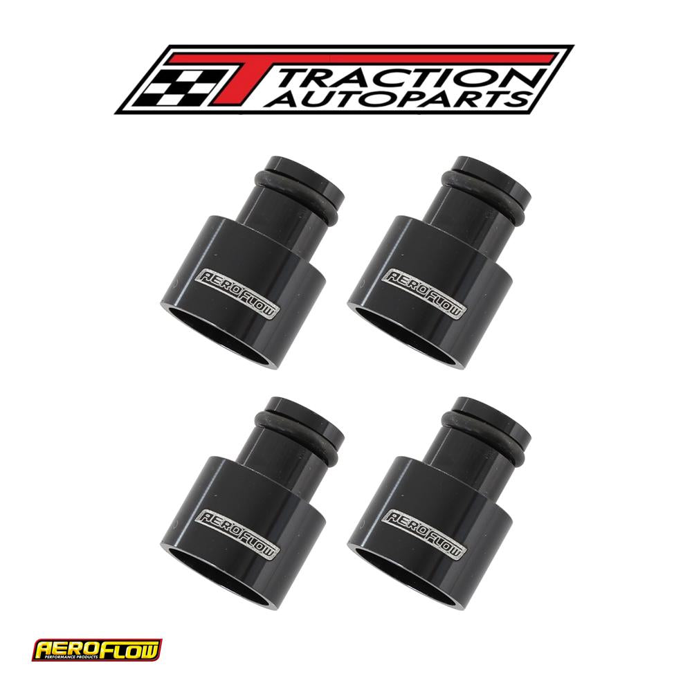 Injector Adapter Short 14 mm To 11 mm Fuel Rail 4 Pack Black