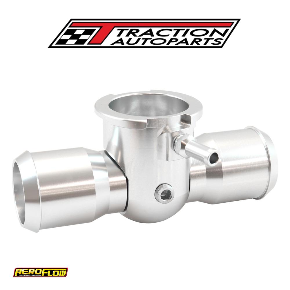 Remote Radiator Hose Filler 1-1/4-20 Thread 42 mm Cap Barb Silver Aeroflow - Af 64-4039