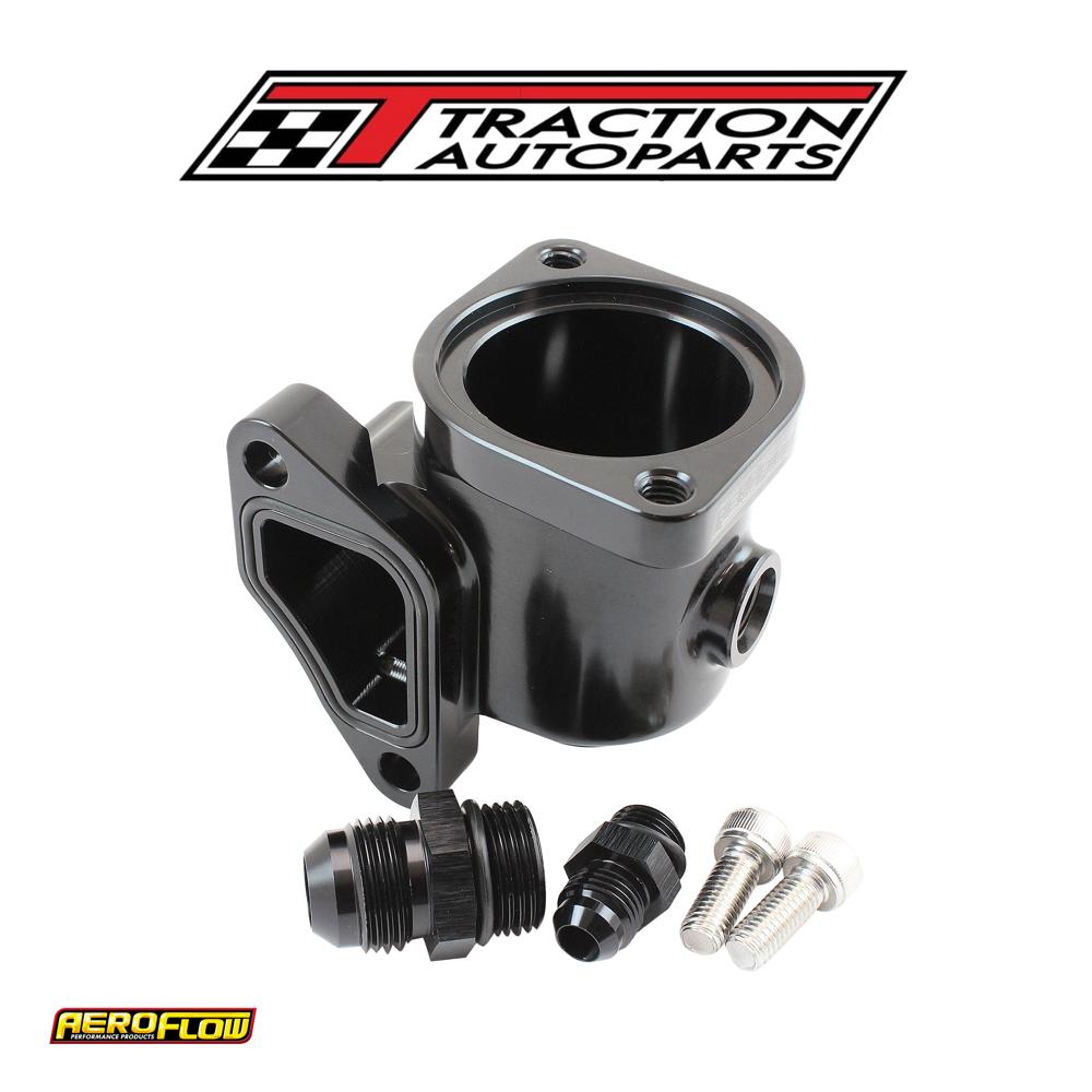 Ford Ba Bf Fg Falcon Lower Thermostat Housing Barra 6 cyl Aeroflow - Af 64-4136 blk