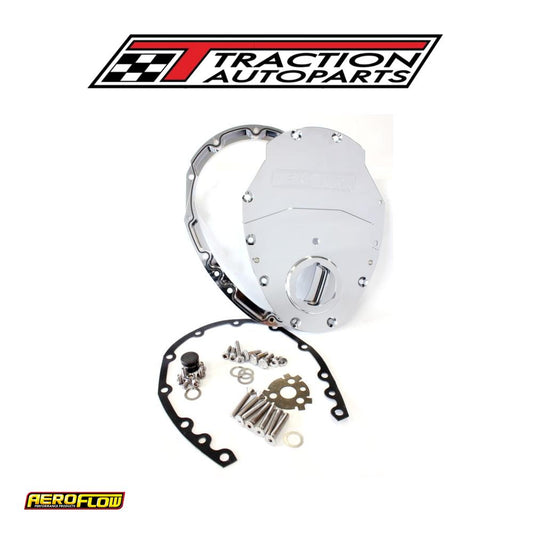 Sb Chev 350 V 6 2 Piece Timing Cover Kit Billet Chrome