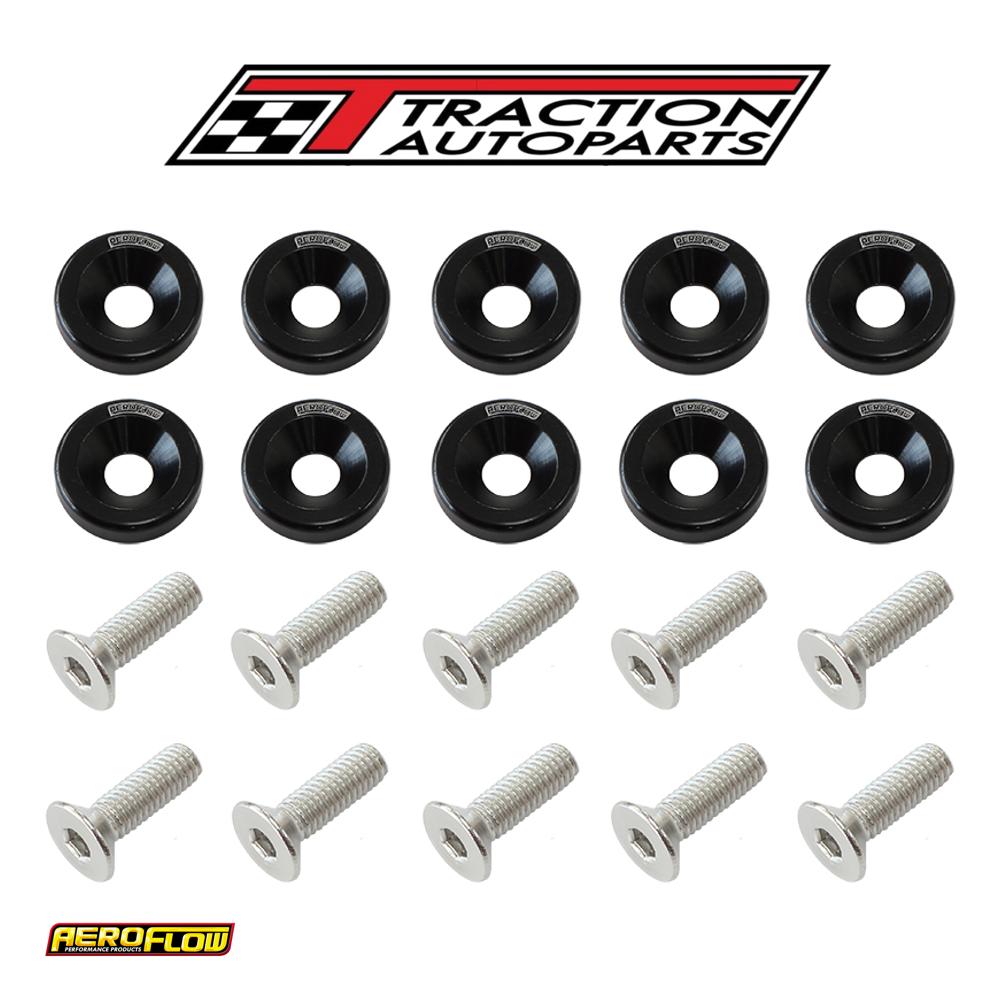 Billet Dress Up Fender Bolt 10 pack M 6 X 1.00 Uhl 20 mm Black