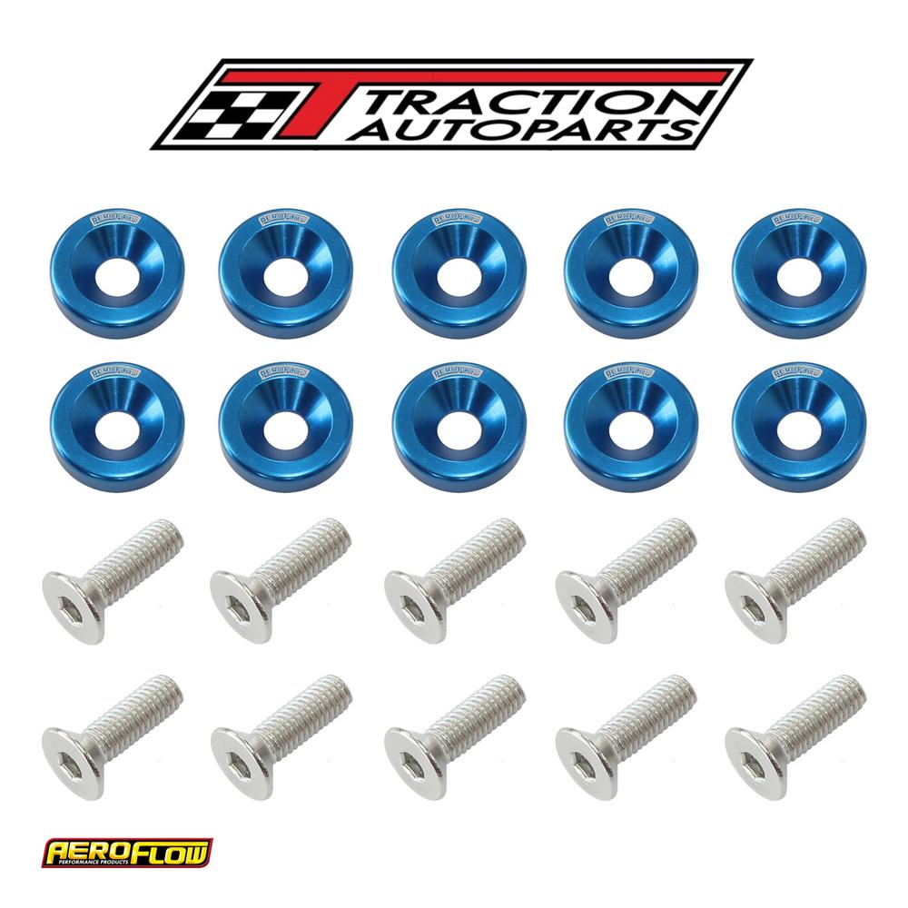 Billet Dress Up Fender Bolt 10 pack M 8 X 1.25 mm Uhl 20 mm Blue