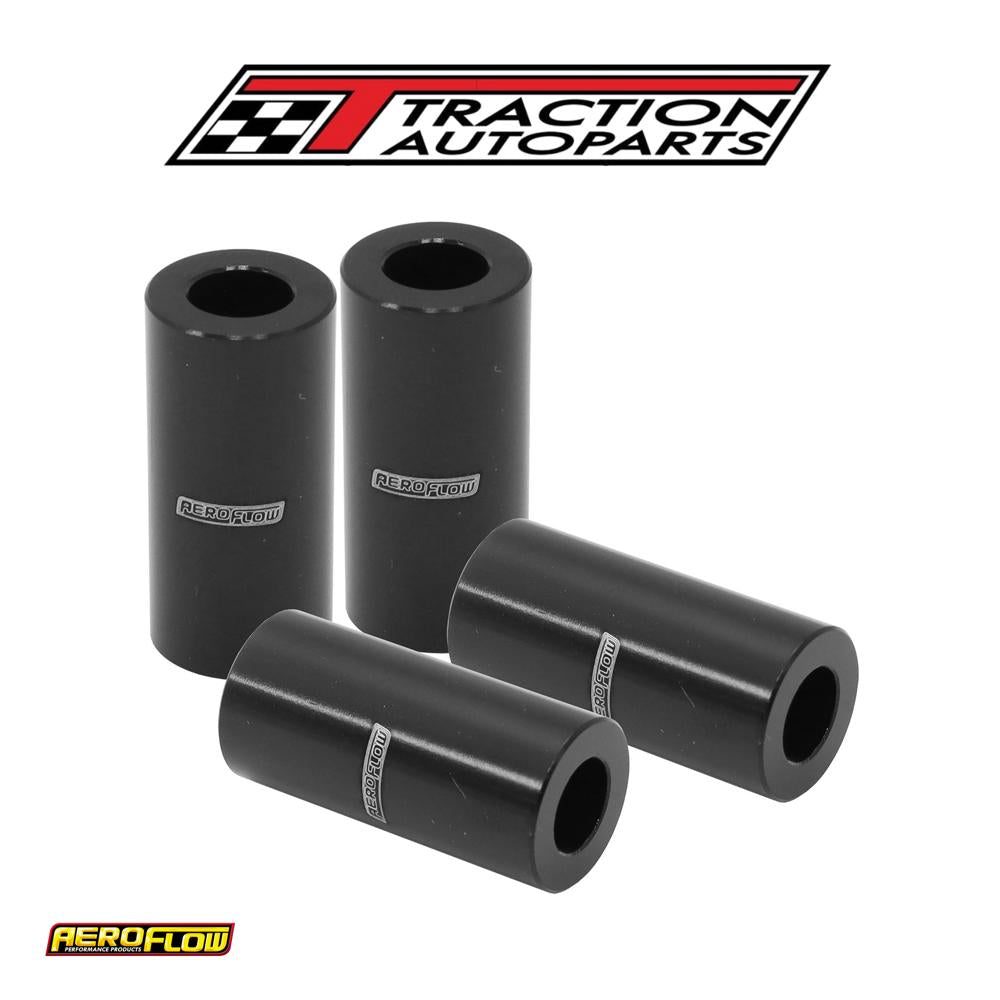 Billet Bolt Spacers M 6 Black 25 mm (1") Long Pack Of 4