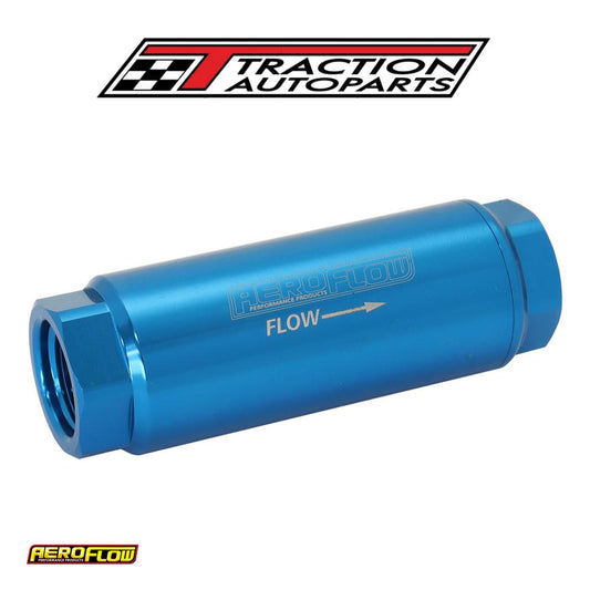 Aeroflow Pro Filter 10 Micron Blue Female -8 Orb 1.25" X 3.5"