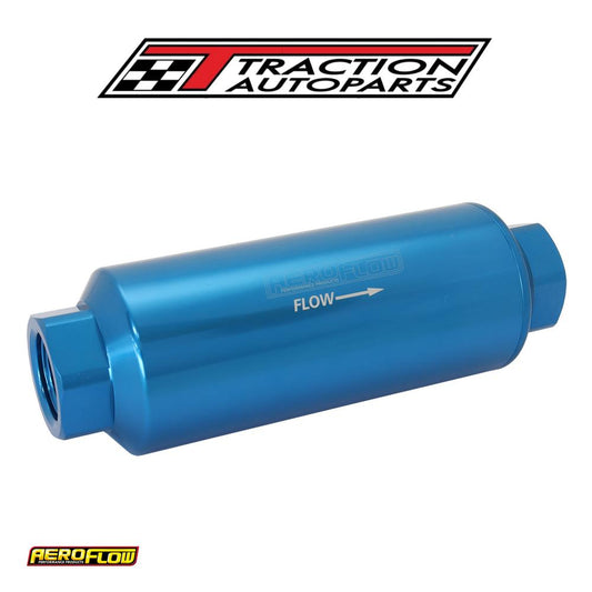 Aeroflow Pro Filter 40 Micron Blue Female -12 Orb 2.4" X 7"