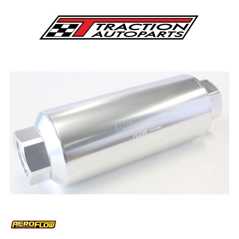 Aeroflow Pro Filter 60 Micron Silver Female -12 Orb 2.4" X 7"