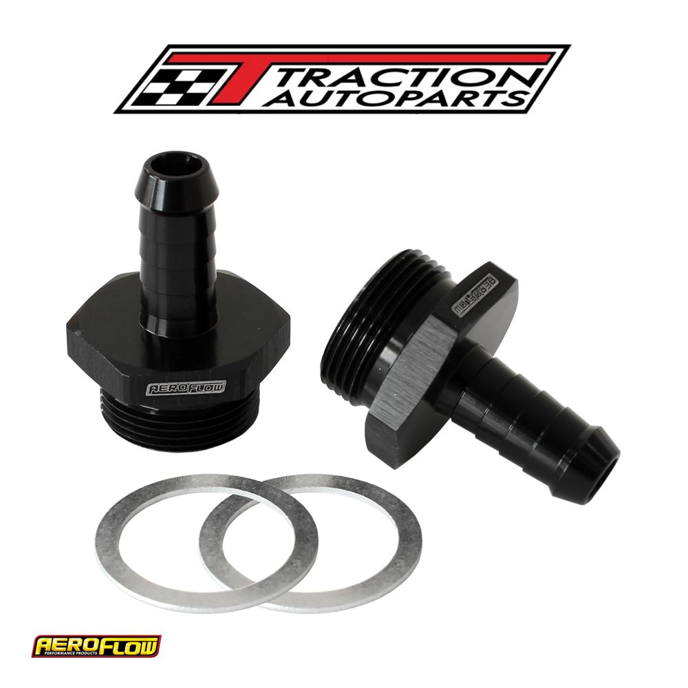 Holley Inlet Fitting 3/8" Barbblack 7/8" X 20 To 3/8" Barb