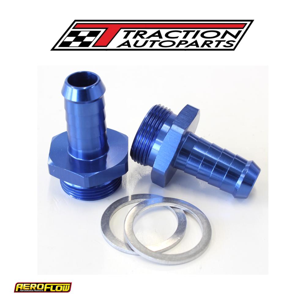 Holley Inlet Fitting 1/2" Barbblue 7/8" X 20 To 3/8" Barb