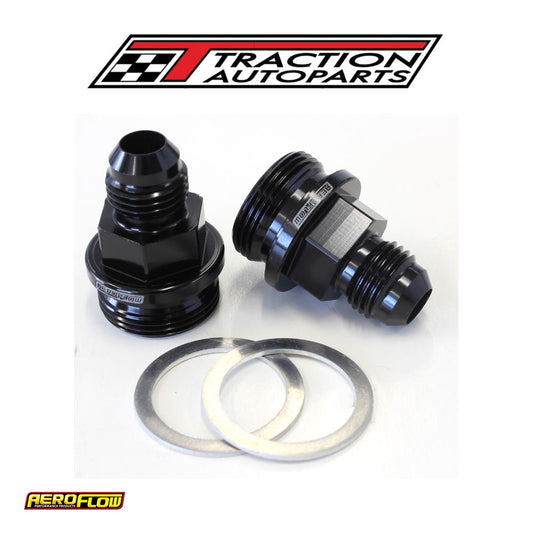 Holley Inlet Fitting -6 an Black 7/8" X 20 To -6 an Short