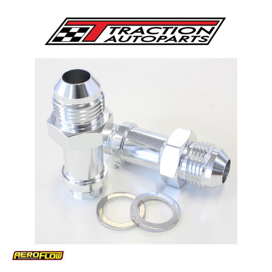 Bg / Demon Inlet Fitting -8 an Silver 9/16" 45 mm Long To -8 an