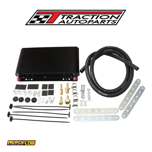 11" X 6" X 1-1/2" 3/8" Barb Trans Oil Cooler Kit