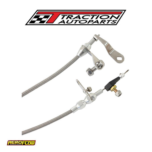 Aeroflow Kickdown Cable C 6 Chrome Finish