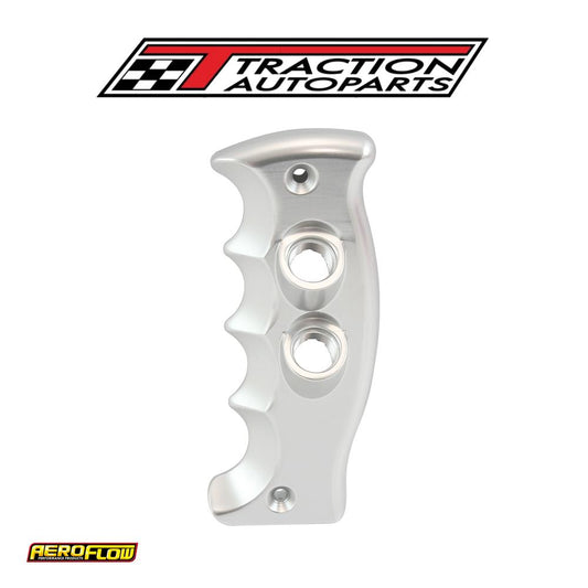 Dual Button Pistol Grip Side Plate Passenger Handle Silver