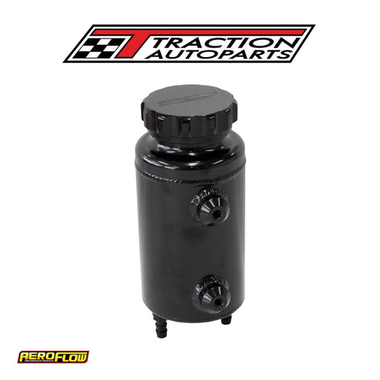 Universal Radiator Overflow Tank 8" X 3.5" -4 Orb Black