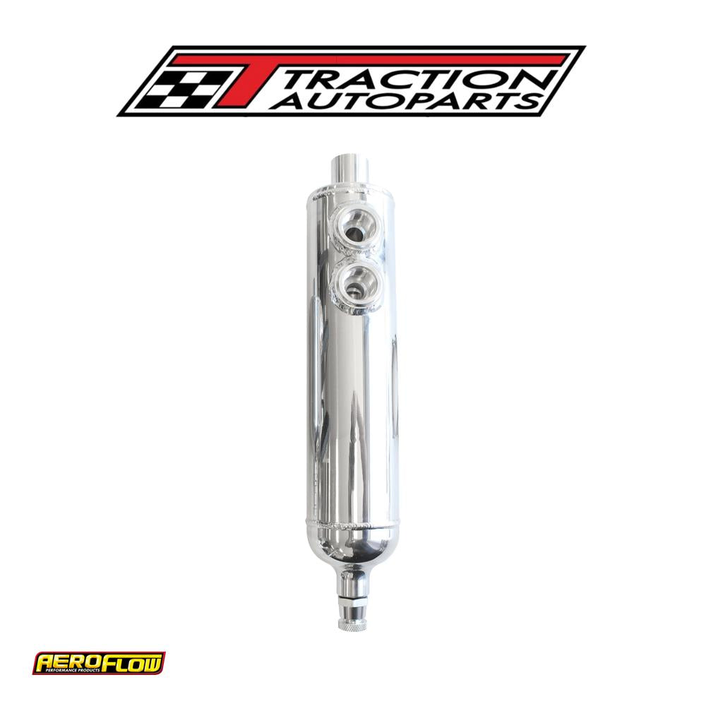 Universal Breather Tank F/male 2 X -12 orb 13" X 3" Polished