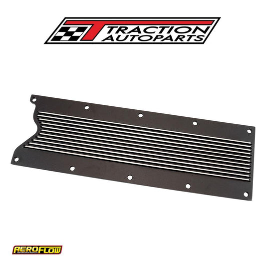 Gm Ls 1 Finned Valley Plate Cover Black Cast Alloy Ls