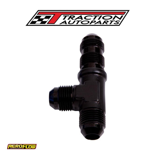 Male -6 an Tee Bulkhead On Run Black Male -6 an, Nut Seperate