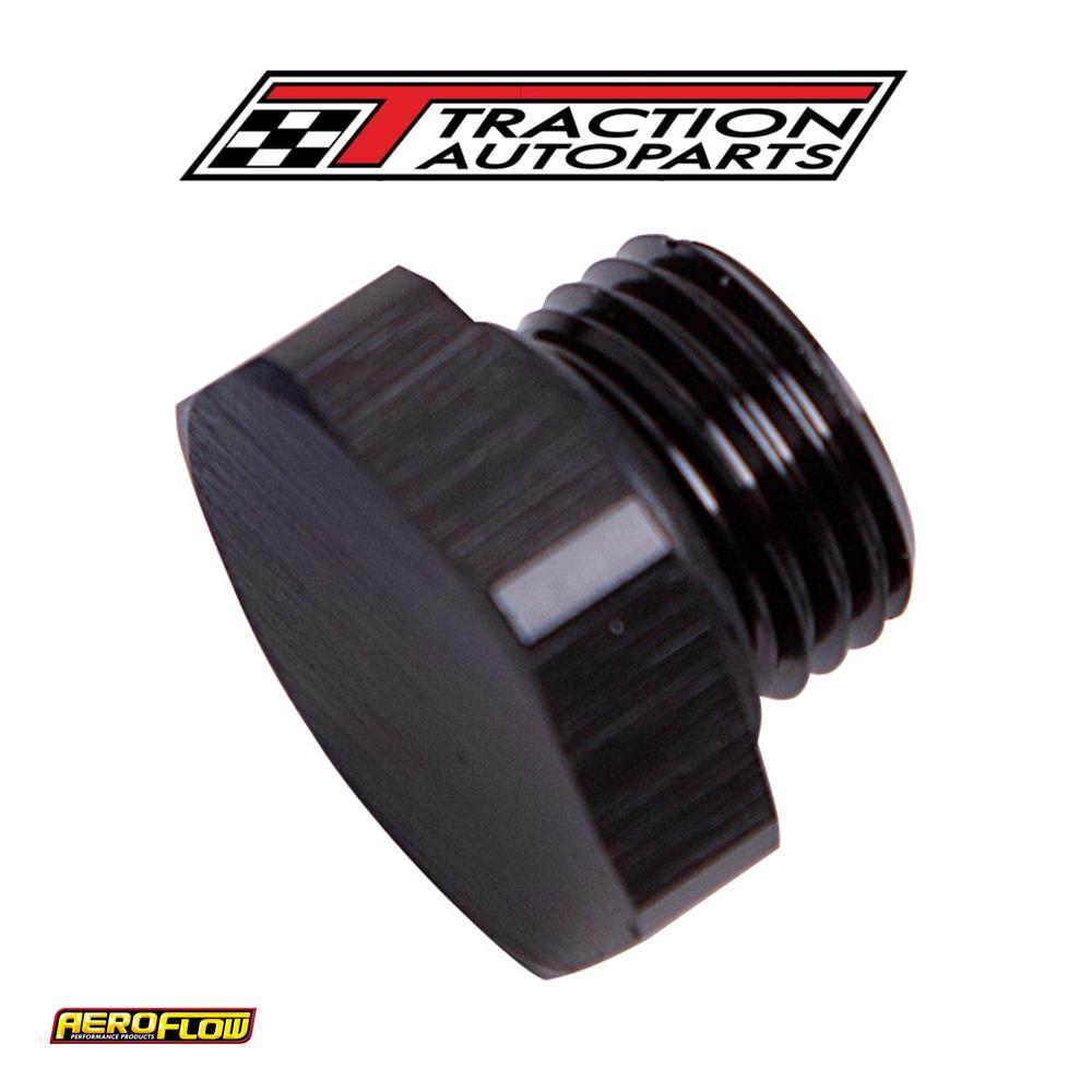 Orb Hex Port Plug -10 an Black Finish