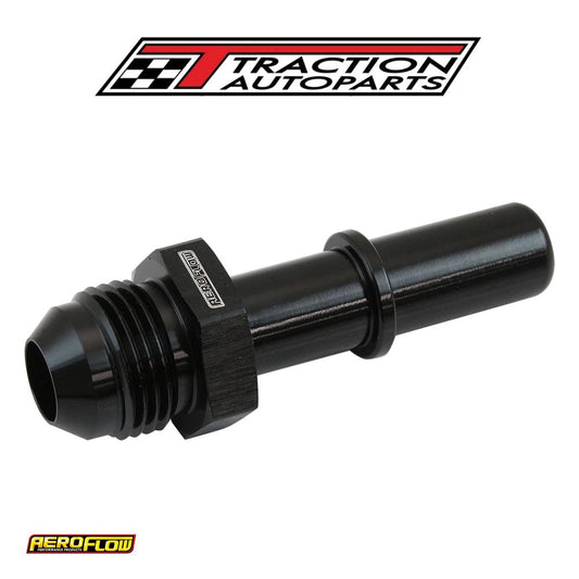 Efi Fuel Fitting -8 Push In To 1/2 Male Hard Tube Black