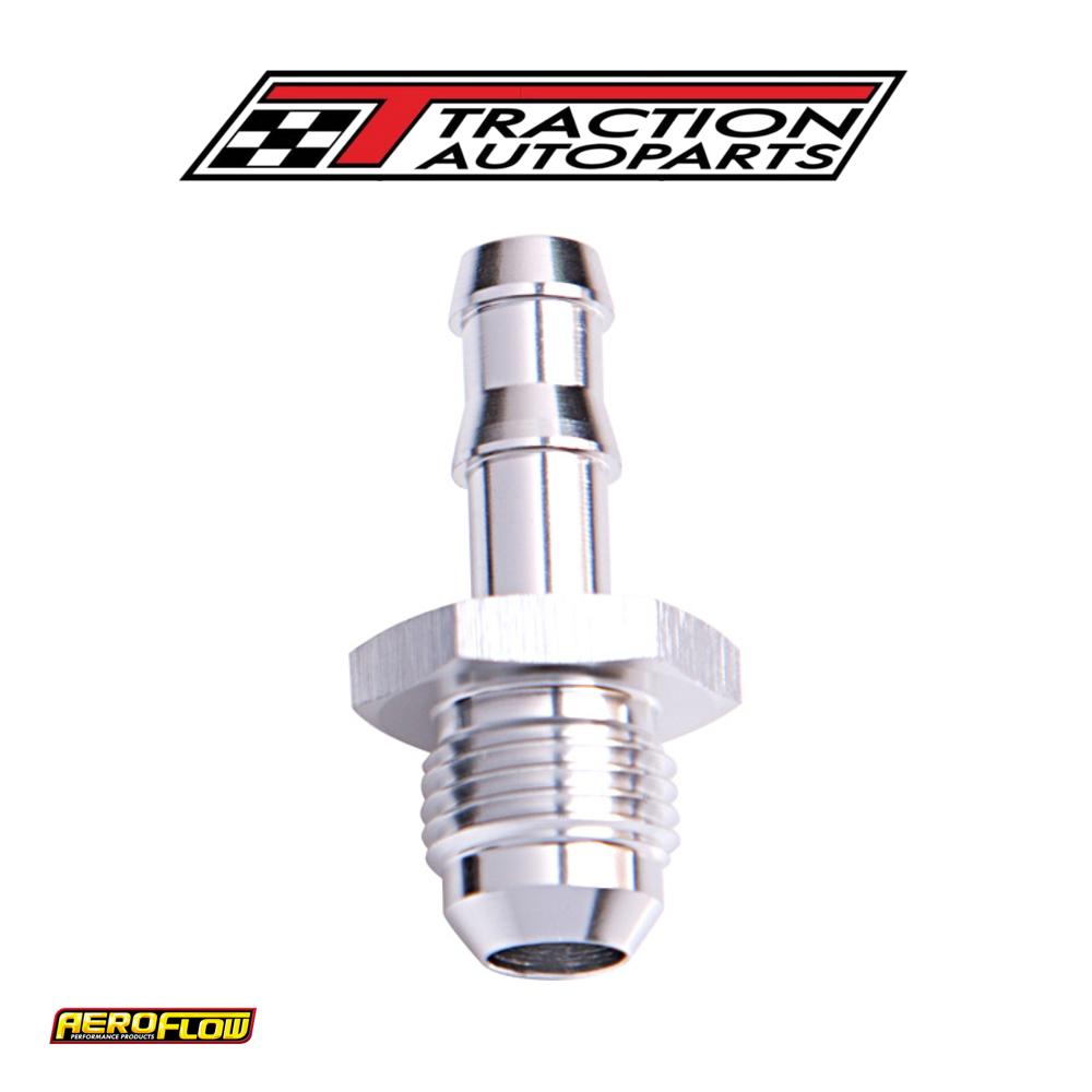 8 mm Barb To -6 an Adapter Silver Male 8 mm To Male -6 an