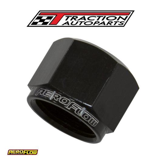 Flare Cap Female -3 an Black -3 an Female Blank Off