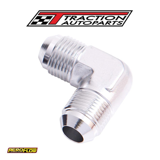 Male Flare Union 90 Deg -10 an Silver Male To Male 90 Deg