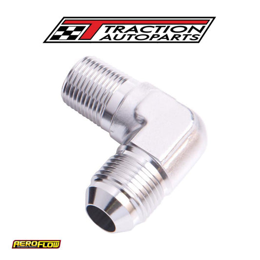 Male 90 Deg 1/2" Npt To -6 an Silver Male Npt To An 90 Deg