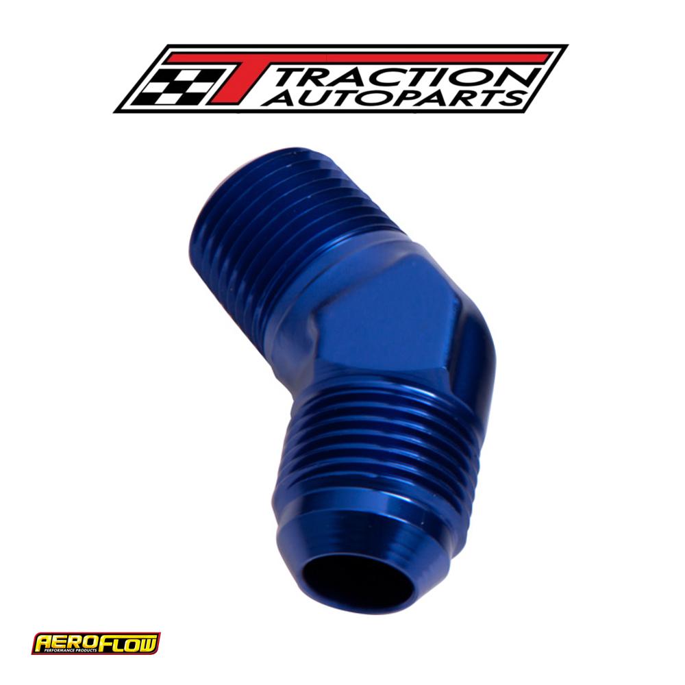 Male 45 Deg 3/8" Npt To -8 an Blue Male Npt To An 45 Deg