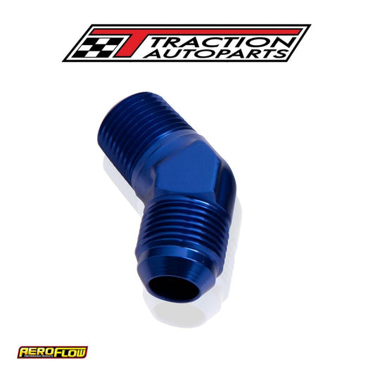 Male 45 Deg 3/8" Npt To -10 an Blue Male Npt To An 45 Deg
