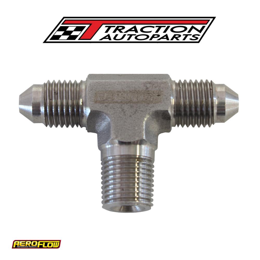 Tee -3 an With 1/8" Npt On Sidestainless Steel