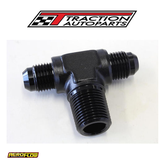 Tee -6 an With 3/8" Npt On Sideblack An Tee With Npt On Side