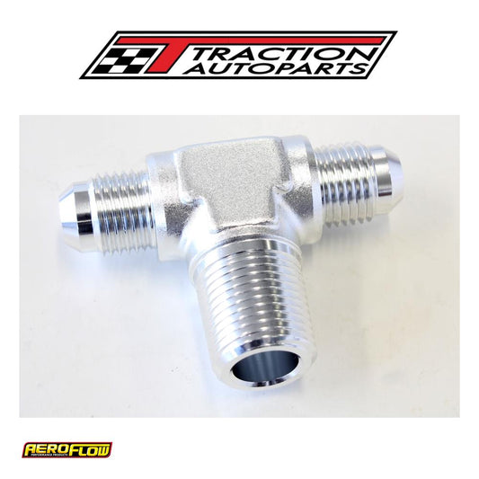 Tee -6 an With 3/8" Npt On Sidesilver An Tee With Npt On Side